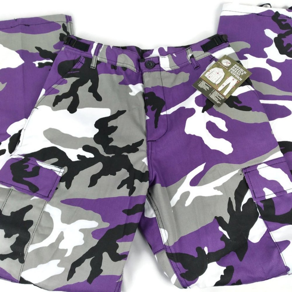 NWT Rothco Purple Camo Cargo Pants Small 27-31 - Picture 4 of 8